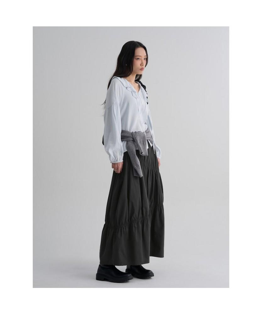 8SECONDS Shirred Long Skirt Black