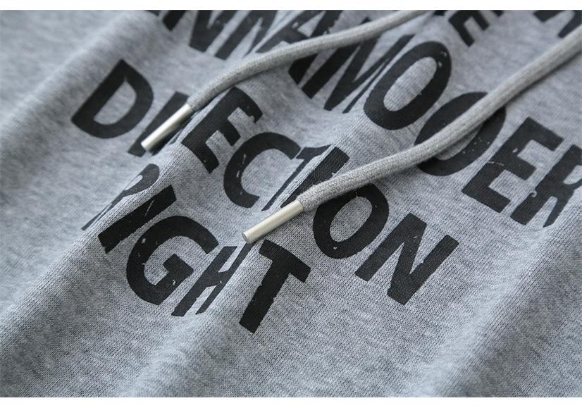 Women's Plus Size V-Neck Letter Print Hoodie - Long Sleeve Casual Slimming Top for Spring 2026