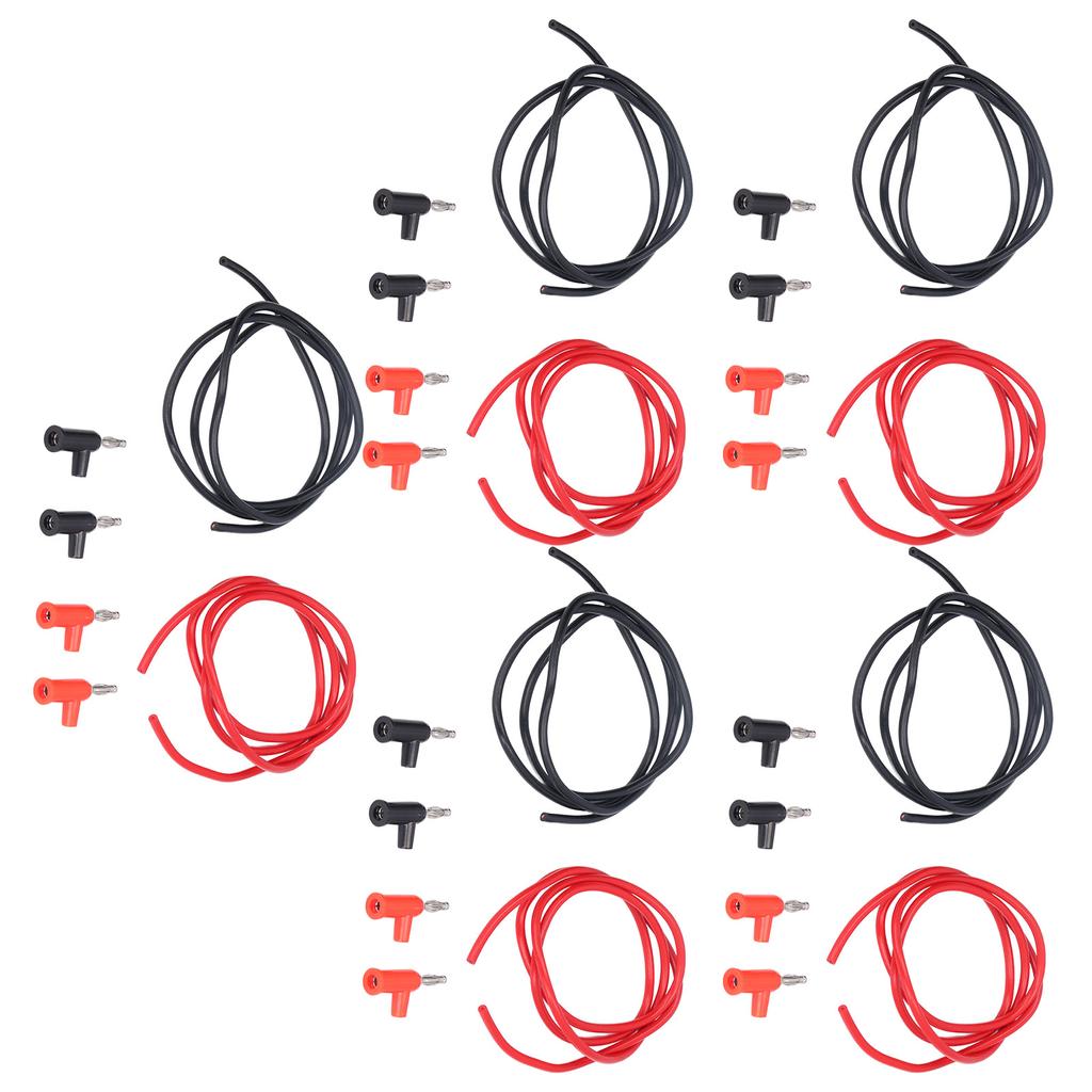 5 Sets Banana Test 4mm Testing Wire Line 1mm² Cable 30V AC 60V DC 19A Set Kit