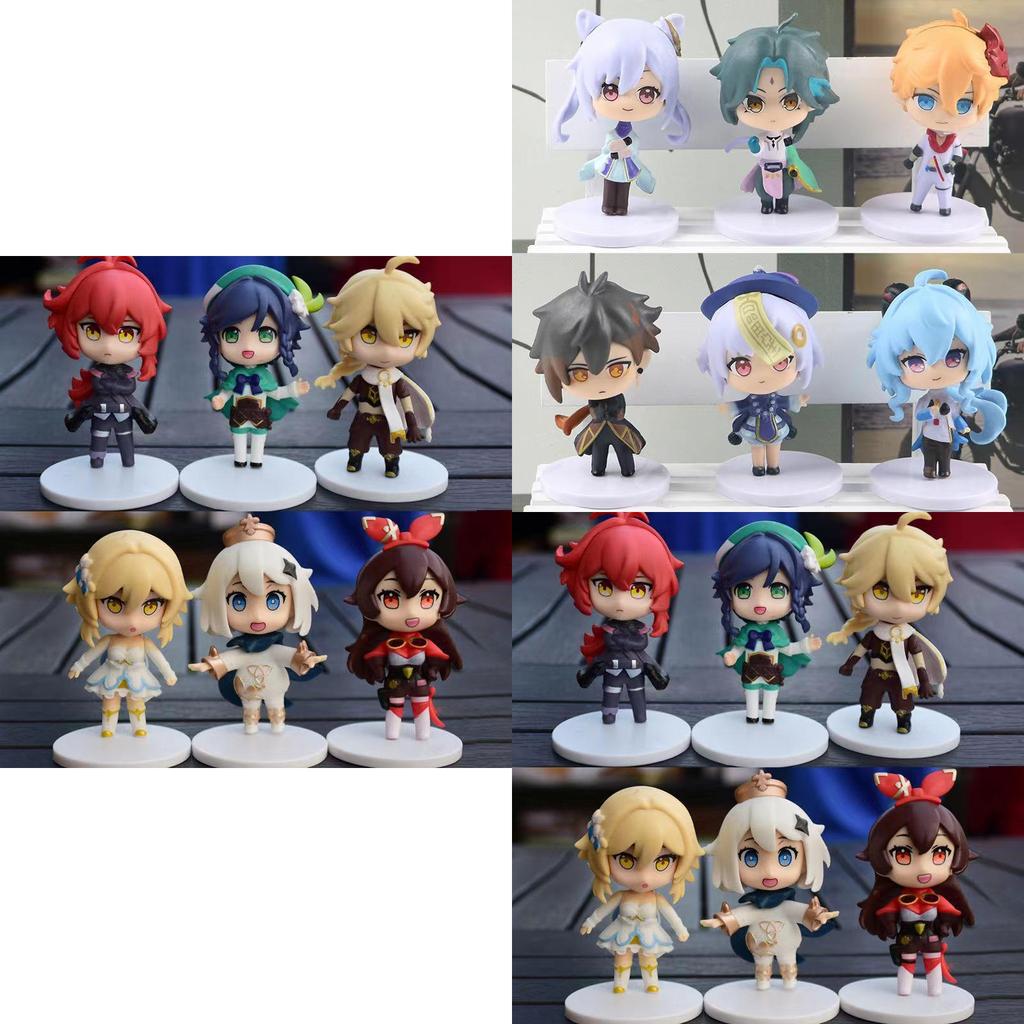 Genshin Impact Q Version Paimon Anime Figure 8cm Pvc Model Cute Doll Car Decoration Wholesale