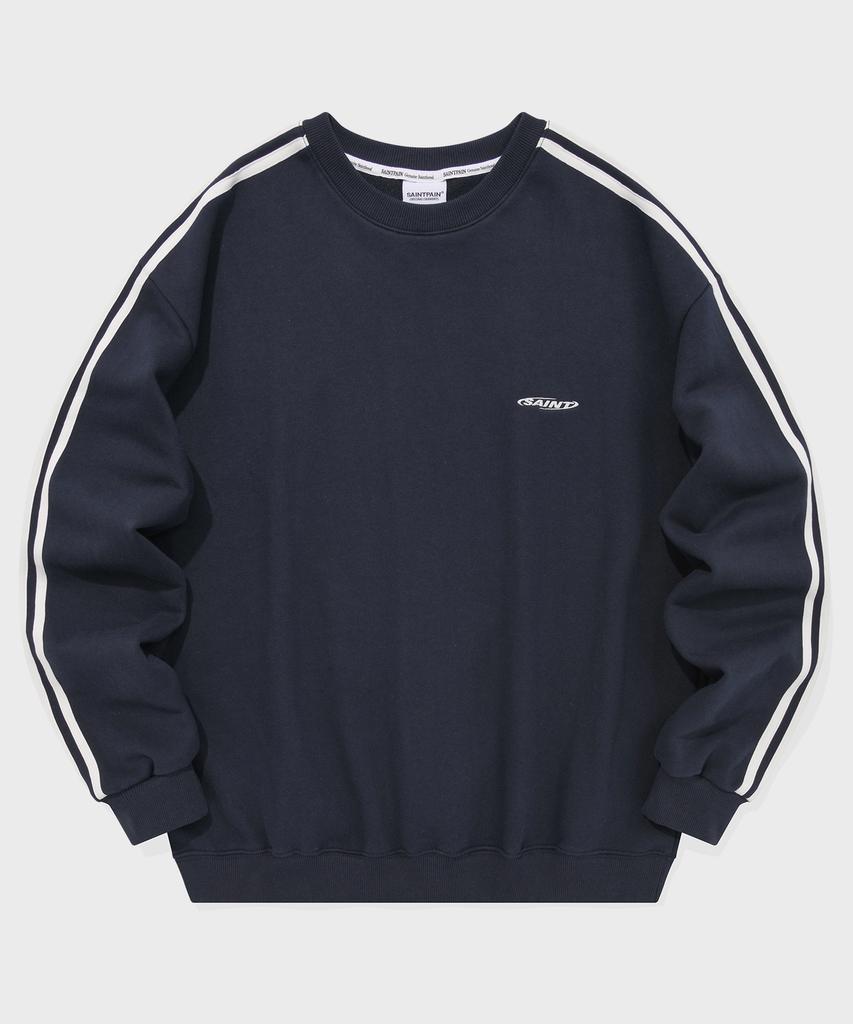 SAINTPAIN Sp Circle Logo Line Sweatshirt Navy