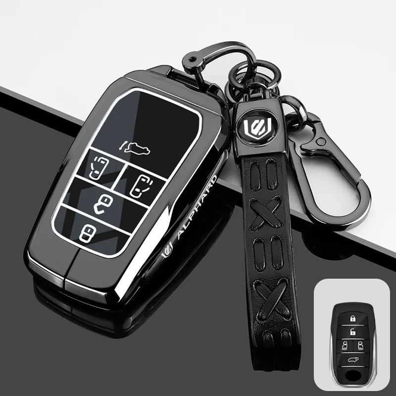 ANY1 Zinc Alloy Car Smart Remote Protector Car Key Case Cover Styling Accessories For Toyota Vellfire Alphard 30 Series Previa Tarago