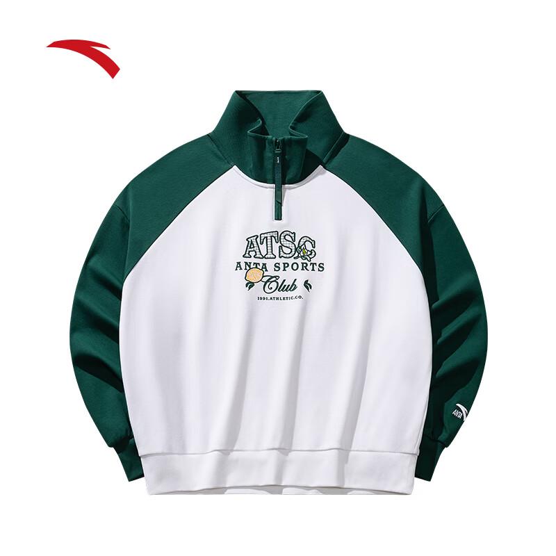 Anta Women s Collegiate Retro Color Block Half-Zip Pullover 170/L