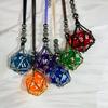 Fashionable Adjustable Metal Cage Necklace Crystal Holder Pendant Neckchain For Men Women Stylish Jewelry Accessories