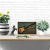 Vintage Rock 'n' Roll Sign - Distressed Guitar Wall Art for Music Spaces & Cafes