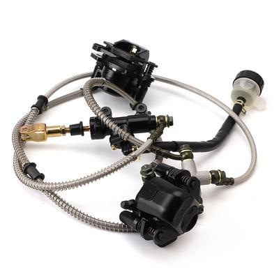 Foot Brake Rear Hydraulic Double Disc Brake Caliper System With Oil Cup For 150cc 200cc 250cc ATV UTV Buggy Quad Dirt Bike Parts