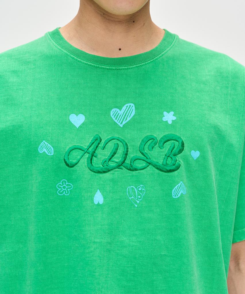 ADSB ANDERSSON BELL (Essential) Adsb Heart Card T-Shirt Atb1083U(Green)
