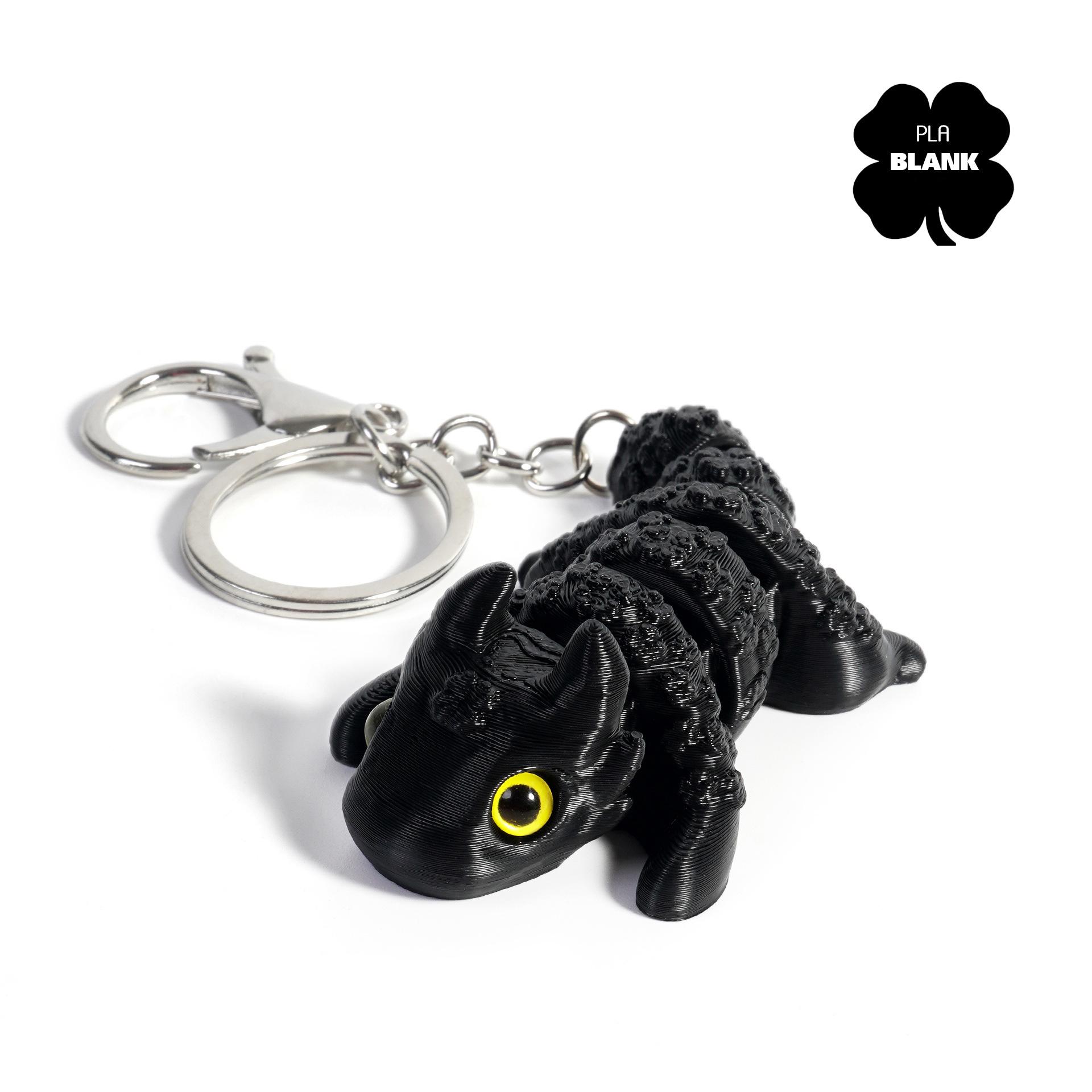 

3D Printed Lucky Dragon Keychain Movable Joints Creative Backpack Pendant Unique Figurine Accessories For Gifts Decoration