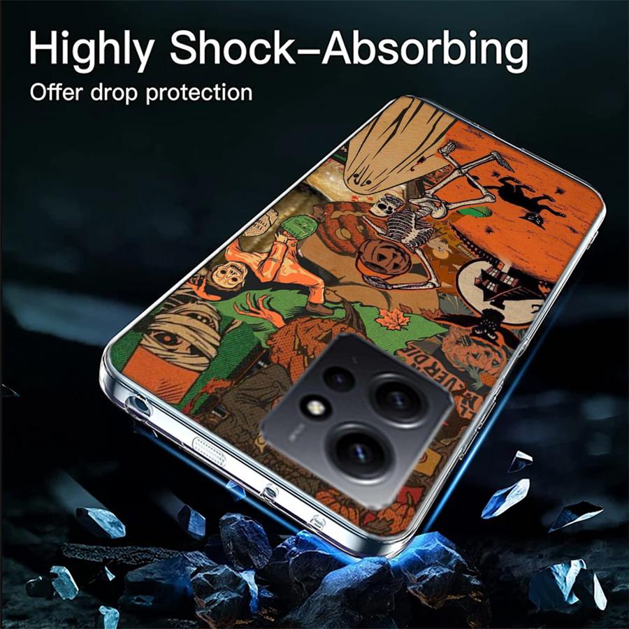 Halloween Fall Art Witch Cat Phone Case For Redmi Note 14 15 Pro 5G 13 12 Pro Plus 11 11T 11E 11S 10 Pro 10S 9 9S Cover Cell Cle