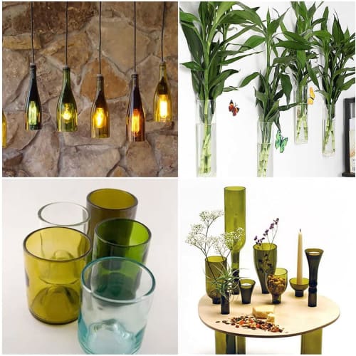 FIXM Glass Bottle Cutter, Square & Round Bottle Cutting Tool with Accessory Tool Kit for Wine Bottles, DIY Vases, Candlesticks, and Square and Oval Gl