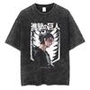 Anime Deadman Wonderland Shiro Graphic T Shirt Men Women Manga T-shirts Vintage Washed Tee Harajuku Oversized T-shirt