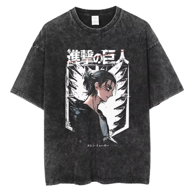 Anime Deadman Wonderland Shiro Graphic T Shirt Men Women Manga T-shirts Vintage Washed Tee Harajuku Oversized T-shirt