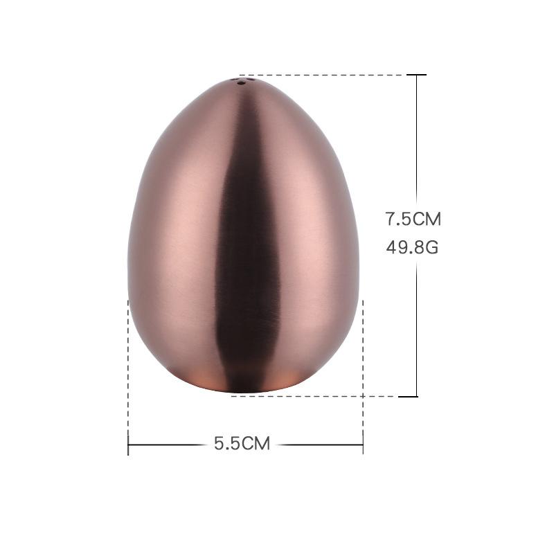 Creative Stainless Steel Egg Seasoning Jar, Kitchen Salt and Pepper Bottle, Three-hole Mini Household Egg Seasoning Jar