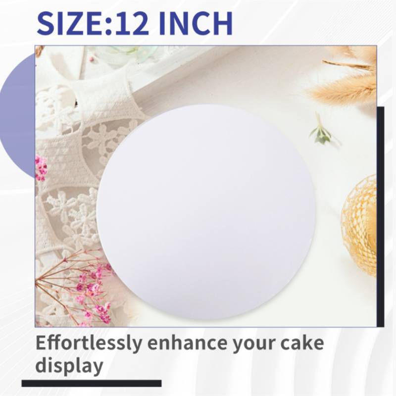 Round Cake Base Plate 12in With Pe Laminate For Home Baking And Party Decor