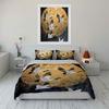 Golden Crane Art Set Multiple Sizes Kid'S And Adults' Bedroom Exquisite 3Pc Bedding Set, Gift