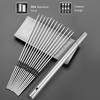 40 UNIDADES de Acero Inoxidable 304, 34.3 cm de Largo, Brochetas Planas para Barbacoa, Brochetas para Kebabs BBQ con Tubo de Almacenamiento Metálico, Reutilizables para Asar