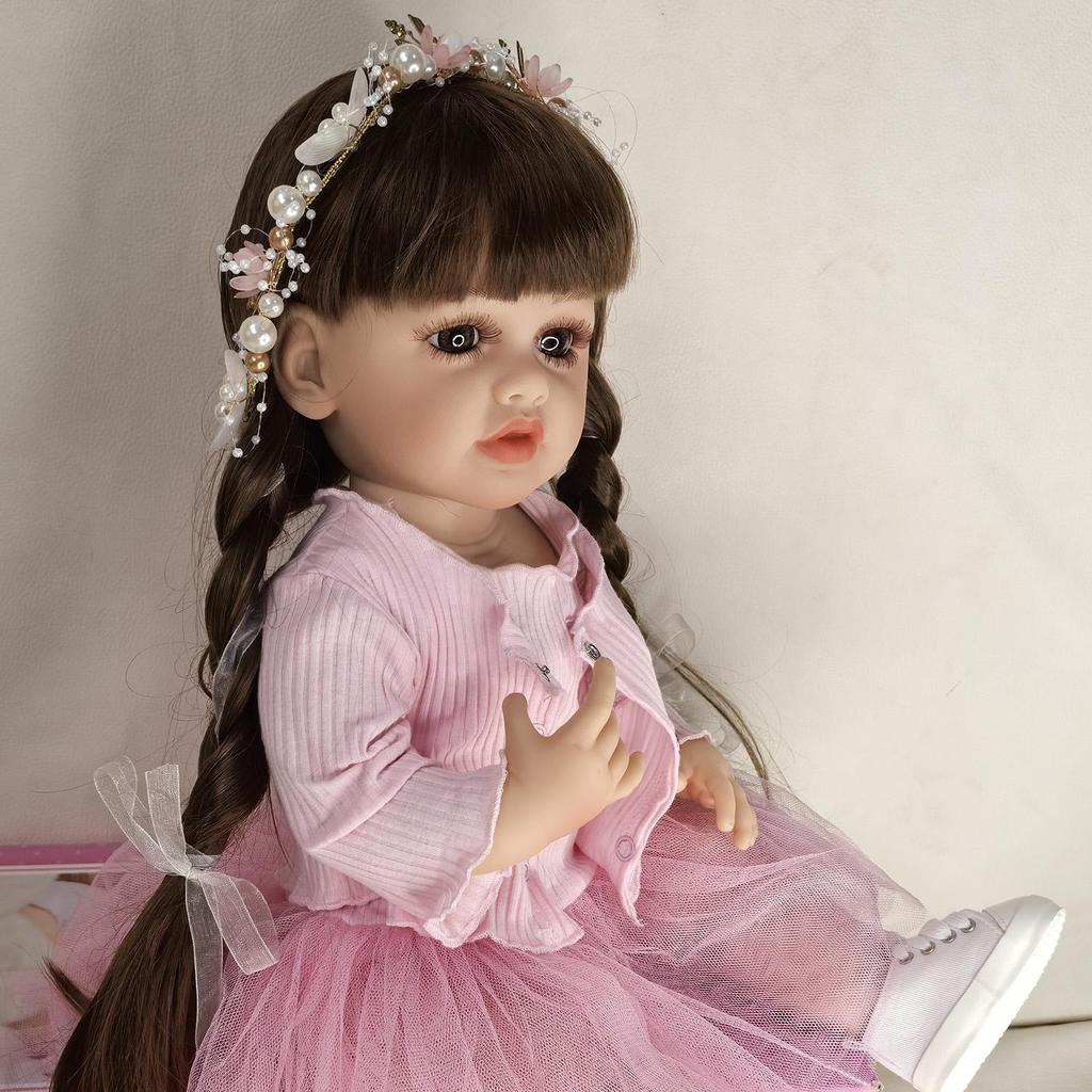 KEIUMI 55cm Reborn Babypuppen sehen aus wie Prinzessinnen, Vollvinyl, können gebadet werden, Puppe, Neugeborenes Mädchen, Spielkameraden, Weihnachts- und Geburtstagsgeschenke