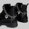 1pc Metal Hollow Stars Shoes Chain Large Heart Pendant Boots Buckles Women Shoe Decor Accessories Diy Fashion Party Jewelry Gift