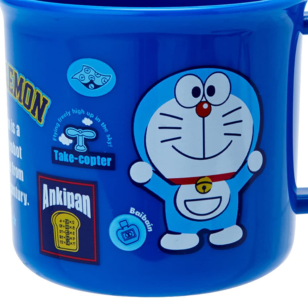 Sanrio Plastic Cup for and Dish Dryer Made In Includes Name Doraemon 880973 SANRIO Children, 200ml, Microwave, Dishwasher, Safe, Japan, Sticker,