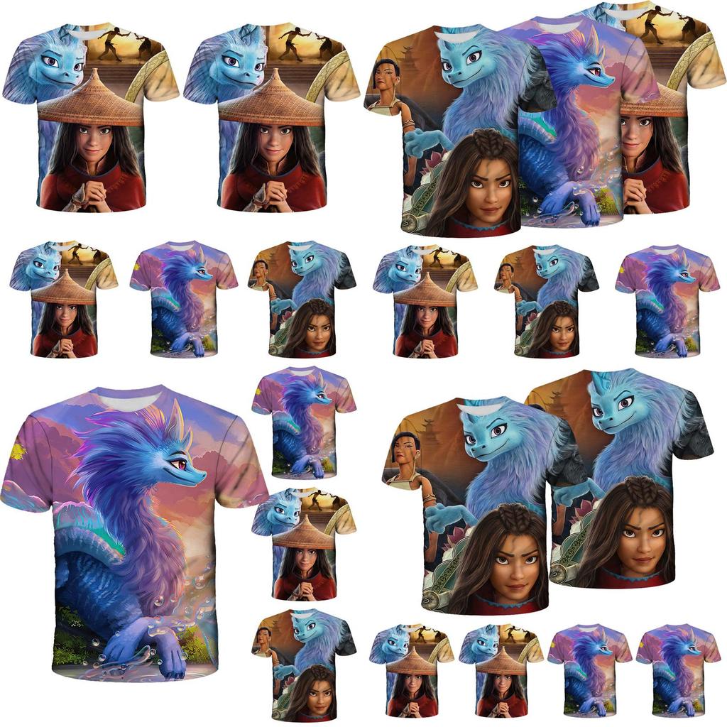 Comfortable And Stylish Raya And The Last Dragon 3d Print T-shirt For Kids