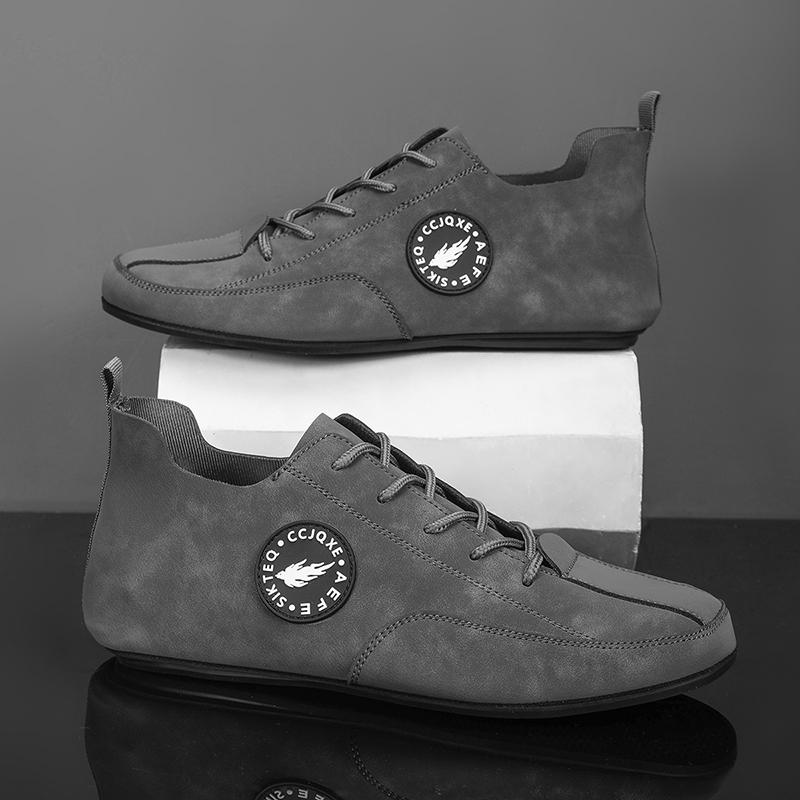 

MAEDEF Мужские лоферы Легкие повседневные туфли для вождения Тонкая подошва Плоская подошва Удобные Нескользящие На шнуровке Обувь для ходьбы Мужчины 43 небесно-голубой