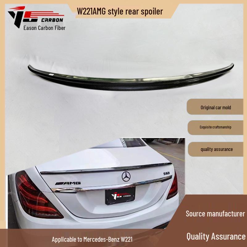 Carbon Fiber Rear Spoiler & Air Deflector for 2006-2013 Mercedes-Benz W221 AMG