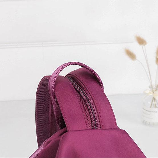 Women Solid Color Zipper Backpack Anti-theft Single Shoulder Bag Versatile Messenger Bag Daisy Embroidery Holiday Backpack