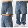 Mark Fairwhale Men's Straight Loose Fit Washed Denim Jeans