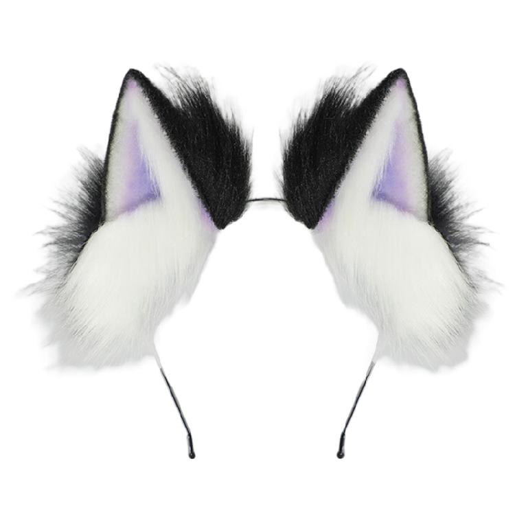 Gradients Color Plush Cats Ear Hairband Comfortable Adjustable For Anime Cosplays Halloween Costume Event Daily Style