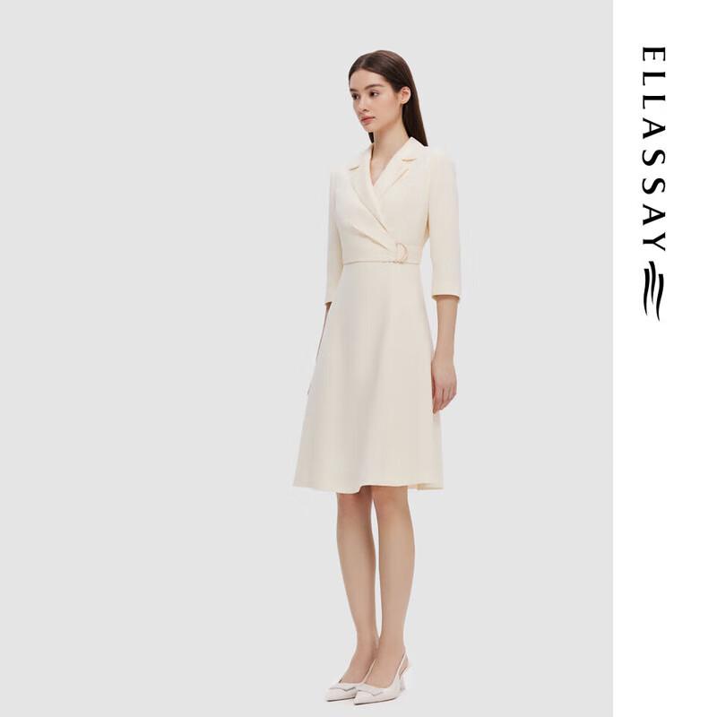 ELLASSAY Women's Spring/Summer Commuter Lapel Blazer Dress