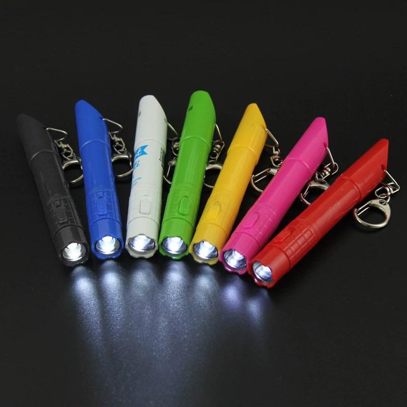 3 In 1 Emergency Ballpen With Led Flashlight & Whistle Keychain