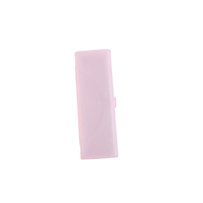 1PC Simple Pencil Cases For School Office Transparent Plastic Box Frosted Pink Green White Pens Storage Stationery Supplies