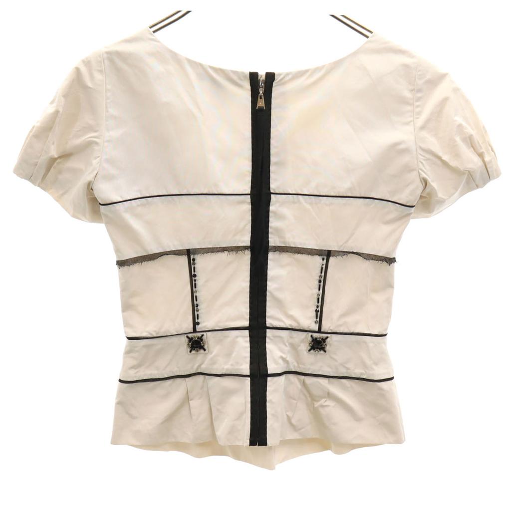 Louis Vuitton Hergestellt in Frankreich Kurzarm Bustier 34 Elfenbein Damen Gebraucht