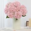 4 Heads Artificial Hydrangea Flower Realistic Faux Flowers Hydrangea Flowers Branch  Outdoor Party