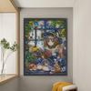 Kit de Point de Croix Artistique 14CT Broderie Complète Fil de Coton Égyptien Sorcière 60x80cm