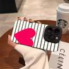 For iPhone 17 Pro Max Valentines Pink Heart White Striped Phone Case For iPhone 16 15 14 13 12 11 Air XS XR X 7 8Plus 16e Cover