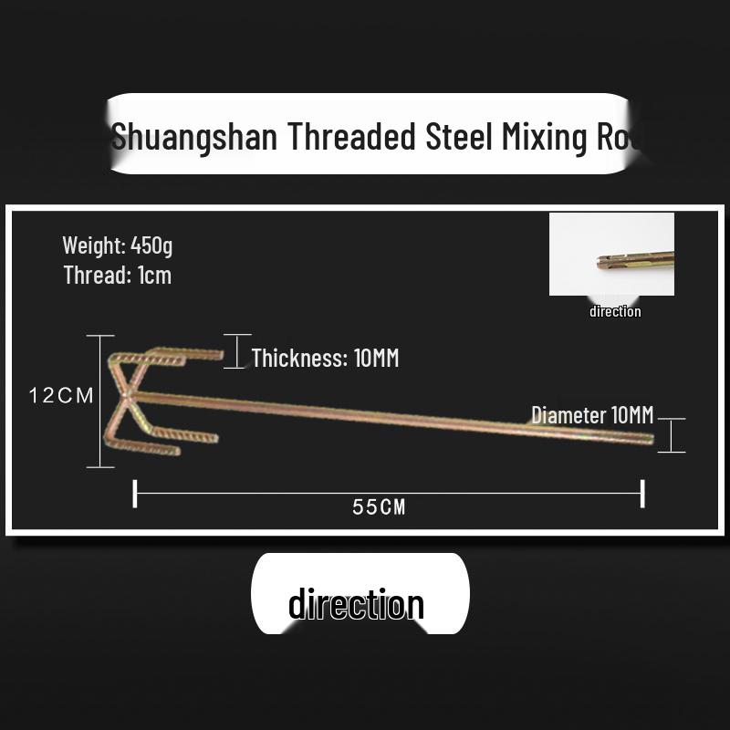Thickened Mixing Rod for Drill: Ideal for Putty, Paint, and Coatings.