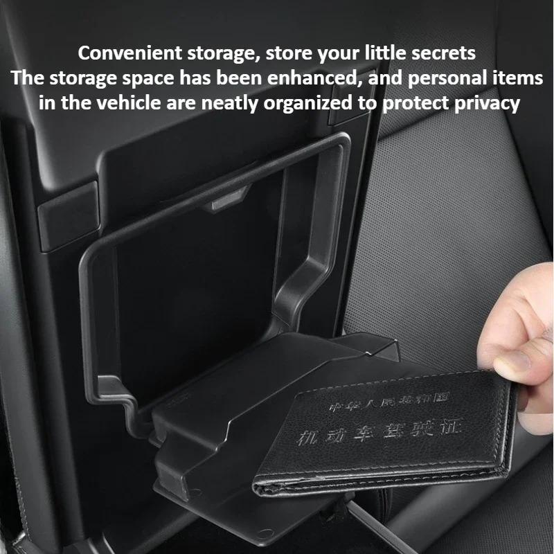 Car Armrest Box Hidden Storage Box For Tesla Model Y Juniper 2025 Model 3 Highland 2025 Center Console Storage Auto Accessories