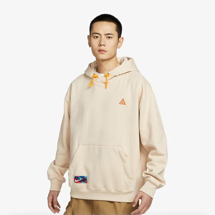 Nike ACG Sweatshirts Men's Dune White Hooded Moderate Regular FD6548-126