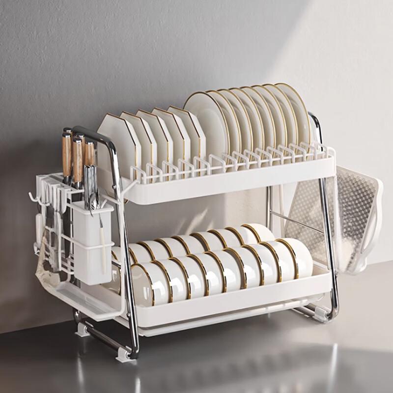 Stainless Steel Double-Layer Dish Drying Rack