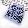 Style Knit Cap With Letter Embroidery Design For Urban Street Fashion