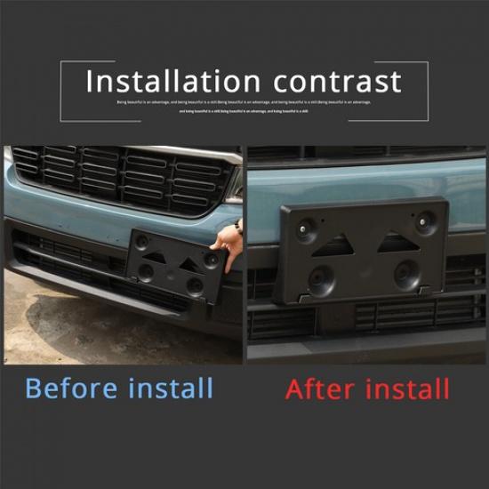 Black ABS Front License Plate Bracket For Ford Maverick