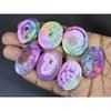 294Cts. Color Enhanced Rainbow Solar Cab Agate Oval Loose Gemstone 7Pcs Lot C-2148