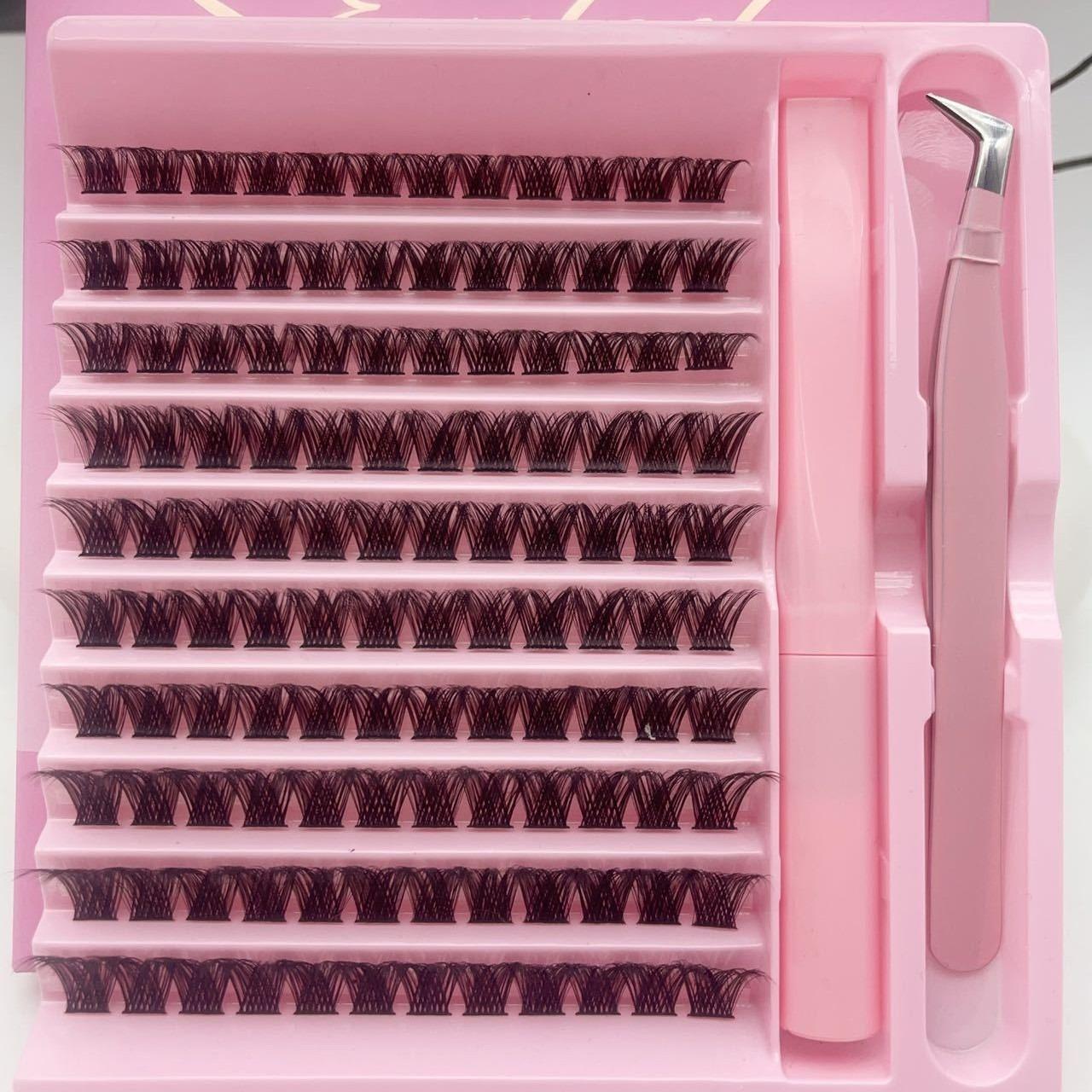 

Самоклеящийся Сегментированный Набор для Волос Тонкие Перекрещенные Густые Накладные Ресницы 8-10-12-14-16 чёрный