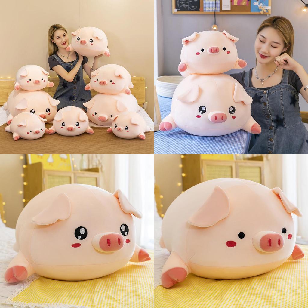 Plush Pig Pillow With Soft Fiber Cotton Filling For Kids And Adults