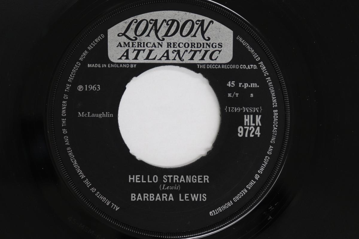 

7inch Record BARBARA LEWIS - Hello Stranger / Think A Little Sug HLK9724 London Records 1963 UK Soul/Funk Used