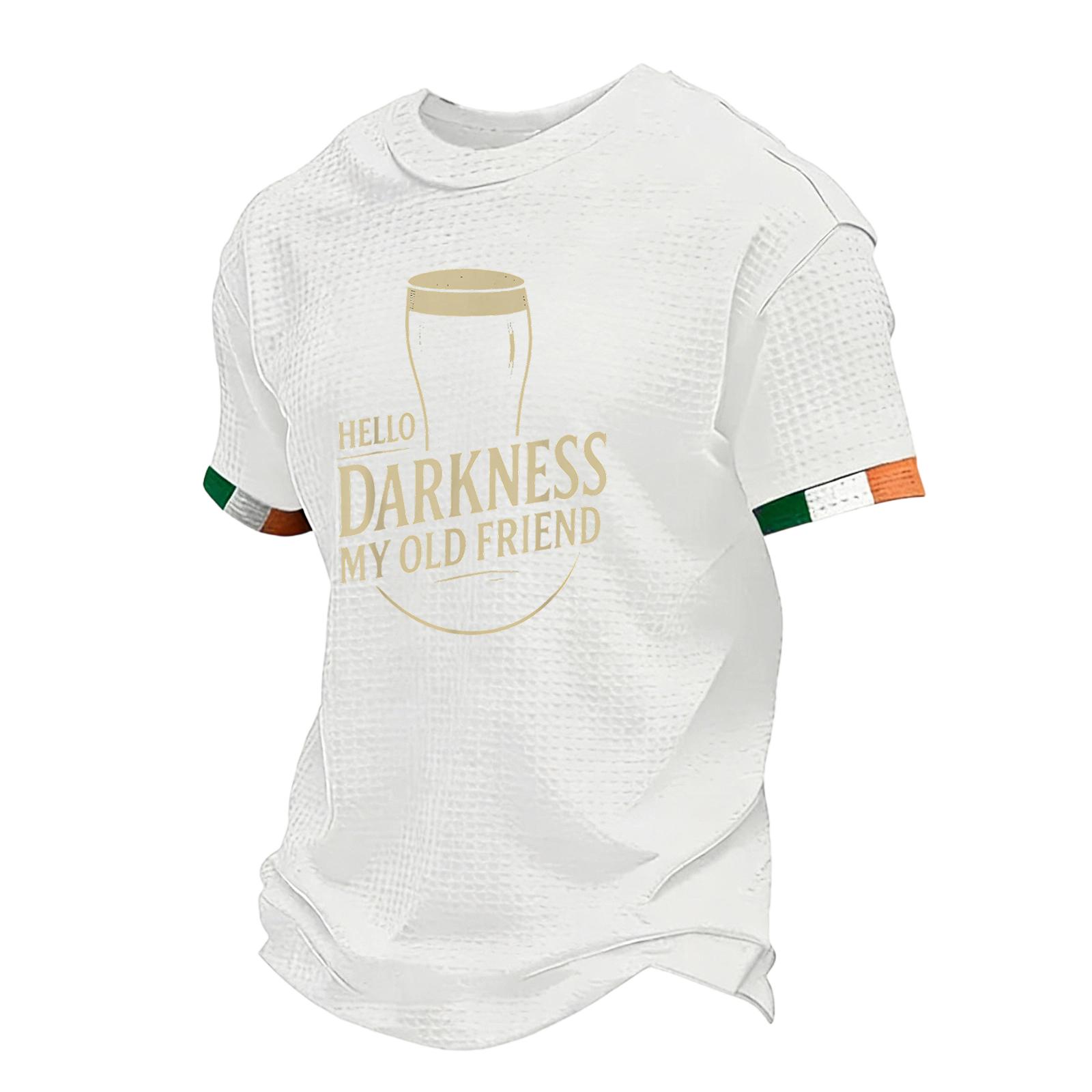 

Men s Casual Round Neck Short Sleeve T-Shirt XL білий