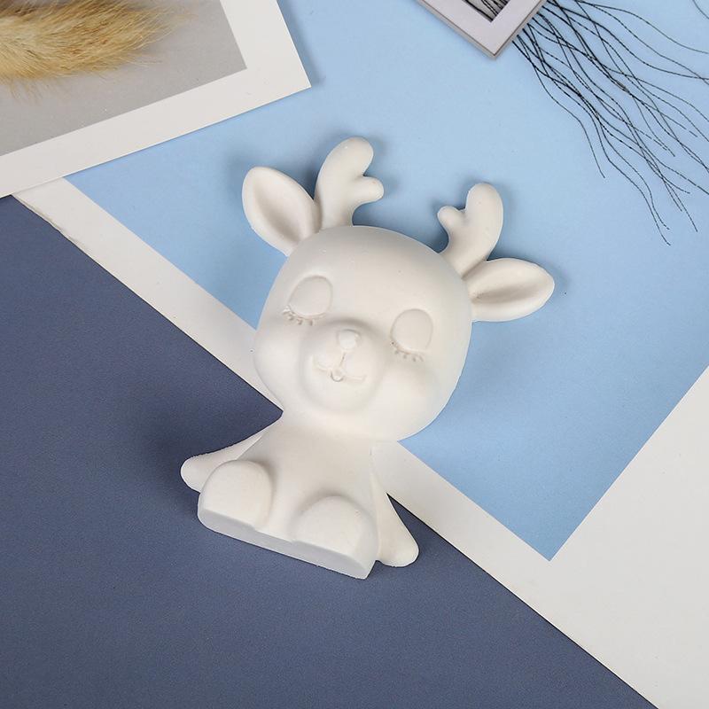 

Handmade Soap Silicone Mold Christmas Elk Plaster Aromatherapy Ornament Car Air Vent Clip Christmas Gift Aromatherapy Ornament олений