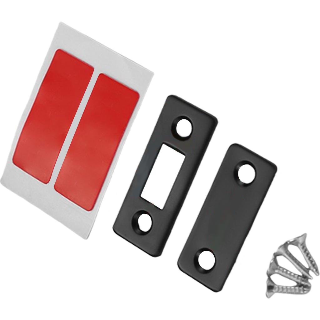 4 set Thin Magnetic Door Catch Latch with Screws & Stickers Strong Magnet Door Closer set for Furniture Cabinet Cupboard