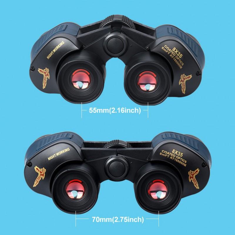 8x35 60x60 High Magnification Binoculars Outdoor Birdwatching Photography Hiking Travel Compact Dual Tube Telescope